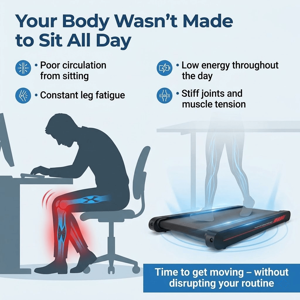 Myserava™ 3-in-1 Under-Desk Walking & Vibration Pad