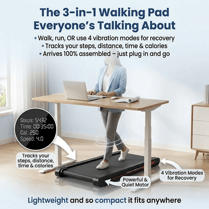 Myserava™ 3-in-1 Under-Desk Walking & Vibration Pad