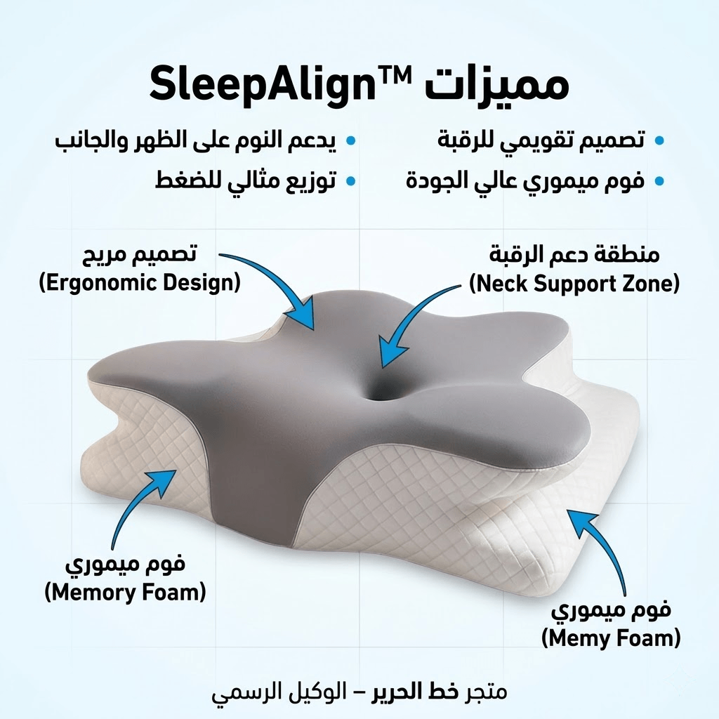 اشتري اليوم الوسادة الطبية الامريكية الأصلية من اكبر براند في امريكا  SleepAlign™