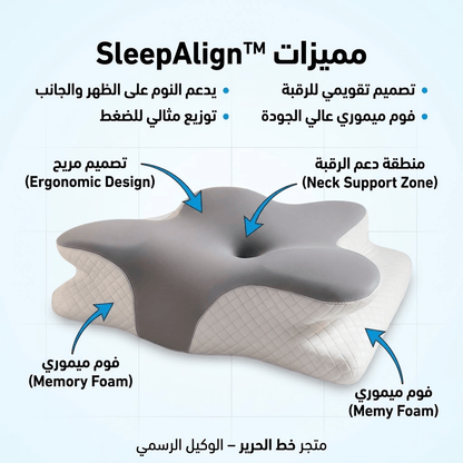اشتري اليوم الوسادة الطبية الامريكية الأصلية من اكبر براند في امريكا  SleepAlign™